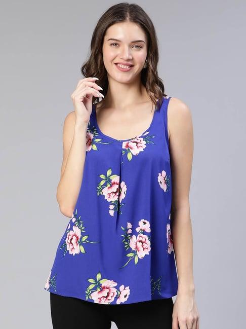 oxolloxo blue floral print top