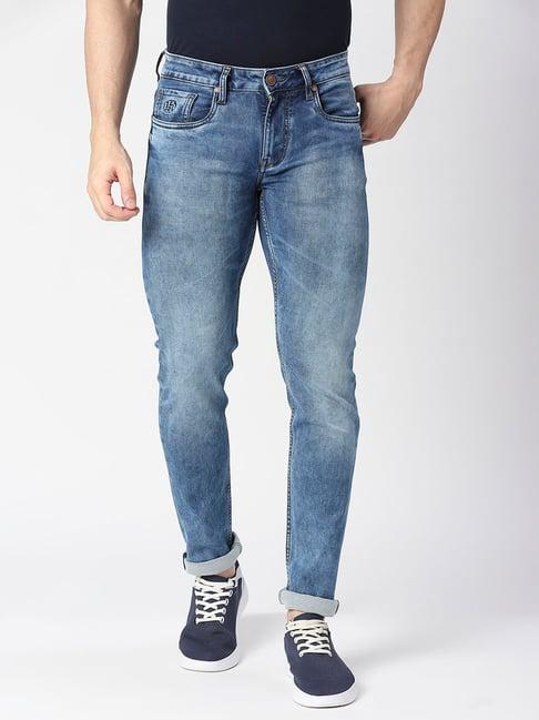 dragon hill light blue slim tapered fit jeans