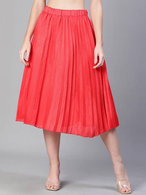 oxolloxo red midi skirt