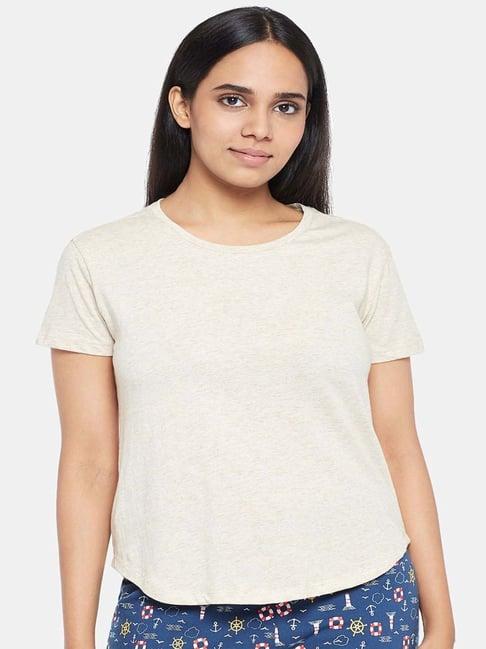 dreamz by pantaloons beige plain t-shirt