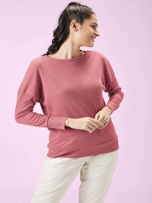 honey by pantaloons dusty pink regular fit t-shirt