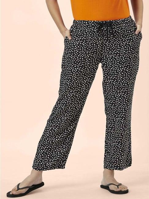 dreamz by pantaloons black printed pyjamas