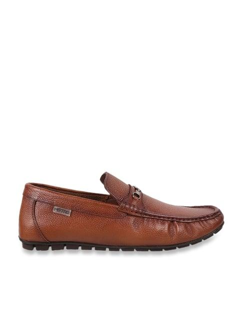 metro men's windsor tan formal loafers