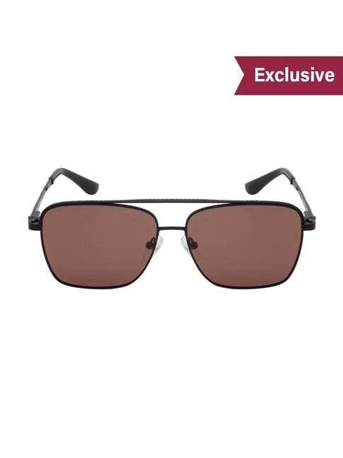 ted smith brown square polarized unisex sunglasses