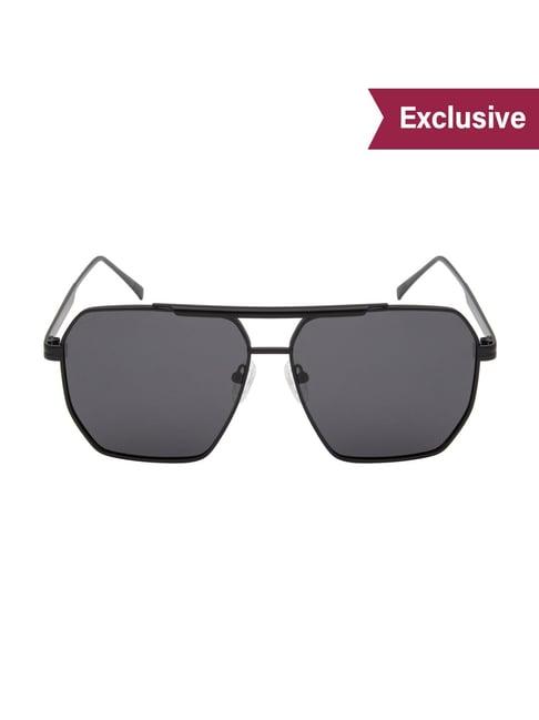 ted smith grey square polarized unisex sunglasses