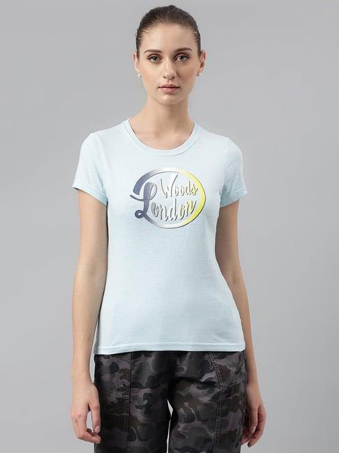 woodland light blue printed t-shirt