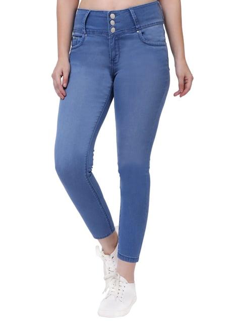 recap indigo blue high rise jeans