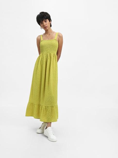 nuon by westside bright-green dress