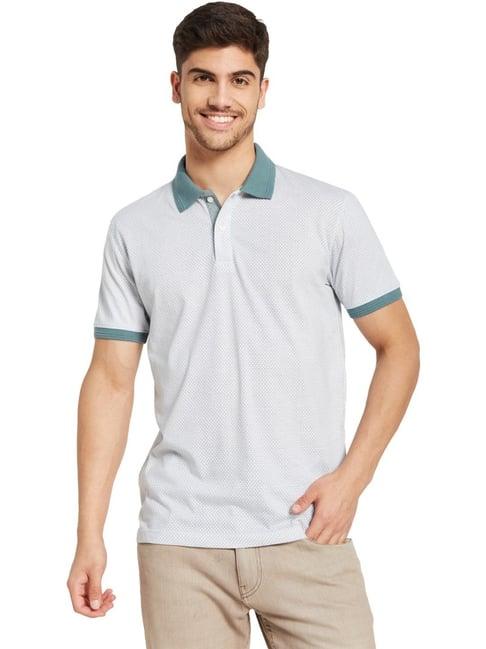 octave nile cotton regular fit printed polo t-shirt