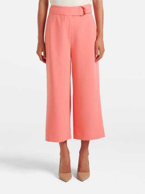 forever new peach regular fit high rise culottes