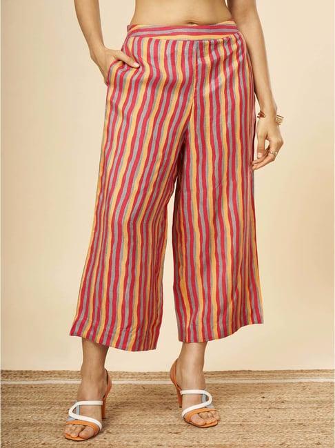 marigold lane multicolored striped palazzos