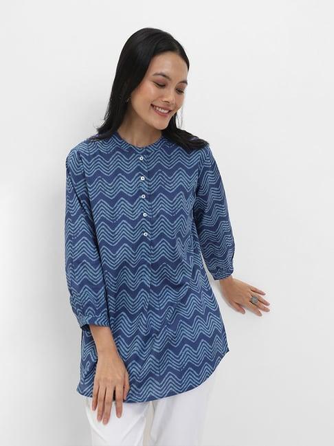 utsa by westside printed indigo tunic