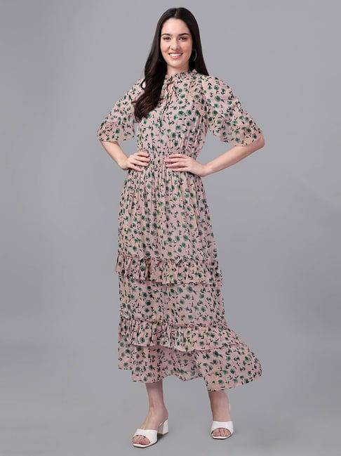 masakali.co multicolor floral print maxi dress