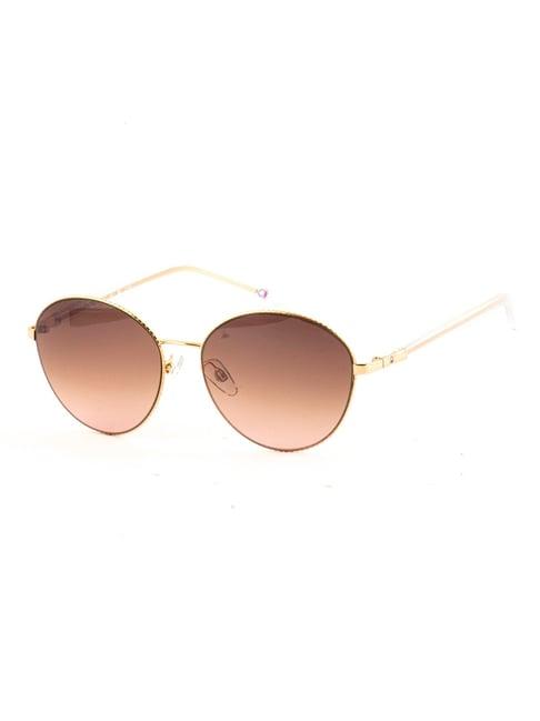 united colors of benetton brown round sunglasses for women