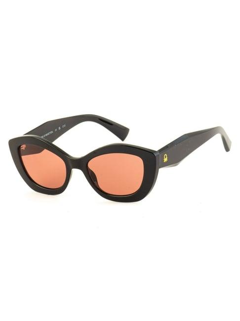 united colors of benetton orange cat eye sunglasses for women