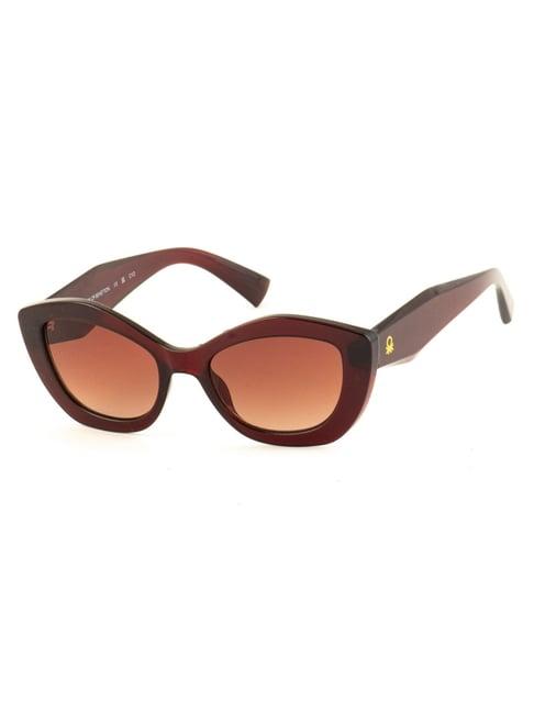 united colors of benetton orange cat eye sunglasses for women