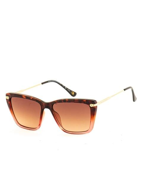 united colors of benetton orange square sunglasses for women