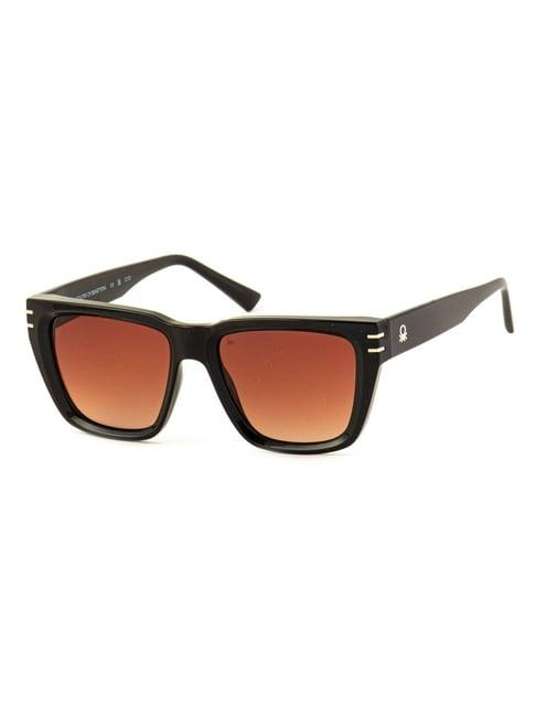 united colors of benetton orange square unisex sunglasses