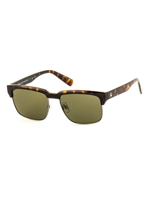 united colors of benetton green square sunglasses for men