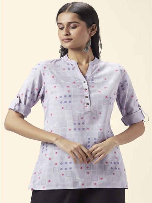 akkriti by pantaloons lilac printed tunic