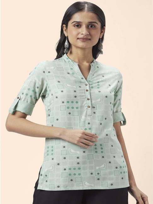 akkriti by pantaloons green printed tunic