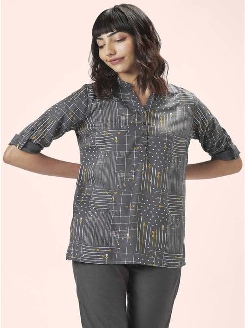 akkriti by pantaloons grey printed tunic