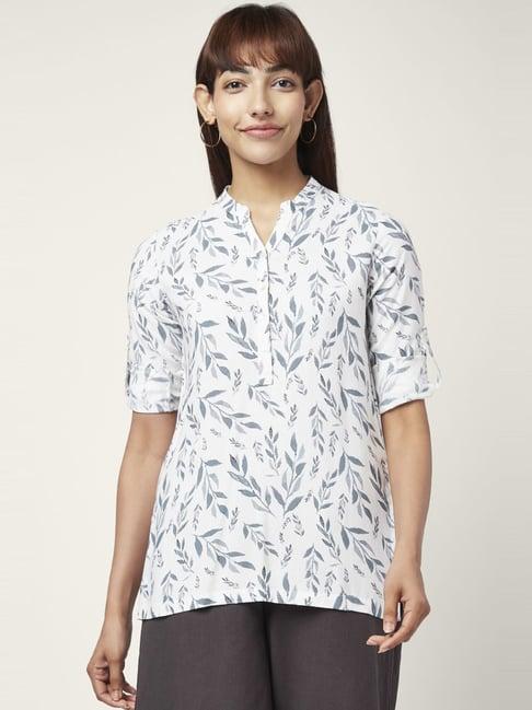 akkriti by pantaloons off-white printed tunic