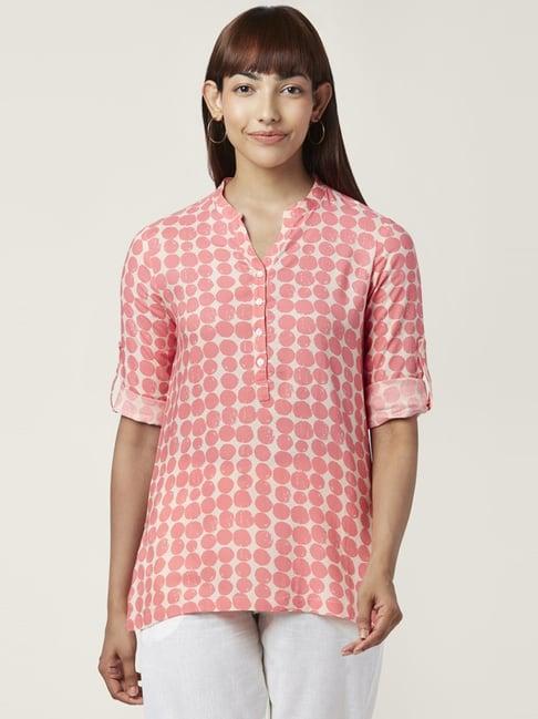 akkriti by pantaloons peach printed tunic