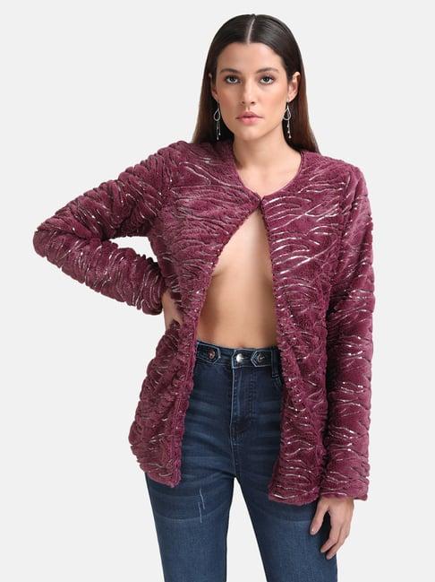 kazo wine embellished jacket