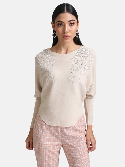 kazo batwing pullover with heat studs at shoulder