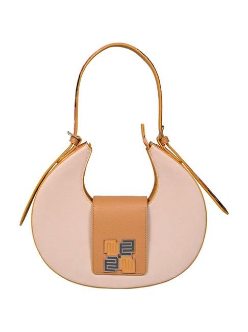 eume chestnut blush pink camo vegan leather hobo shoulder bag