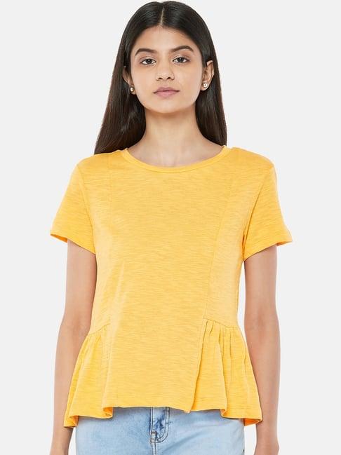 honey by pantaloons yellow cotton top