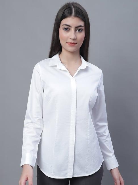 cantabil white formal shirt