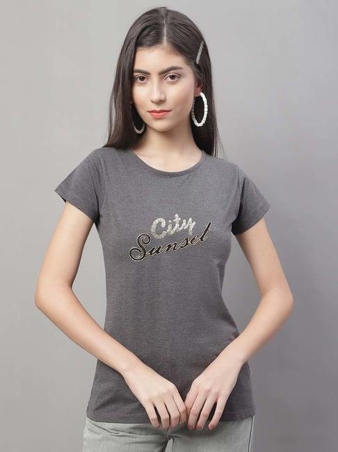 crozo by cantabil grey t-shirt