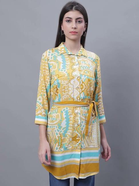 cantabil mustard printed tunic