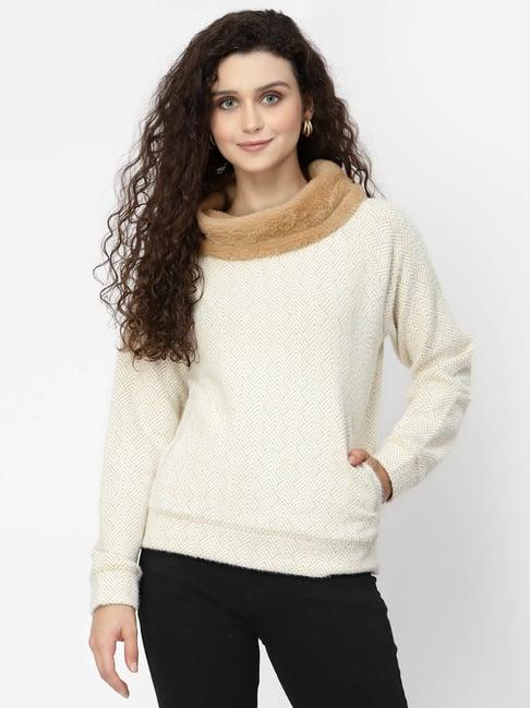 juelle cream geometric pullover