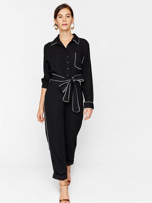 the label life black maxi jumpsuit