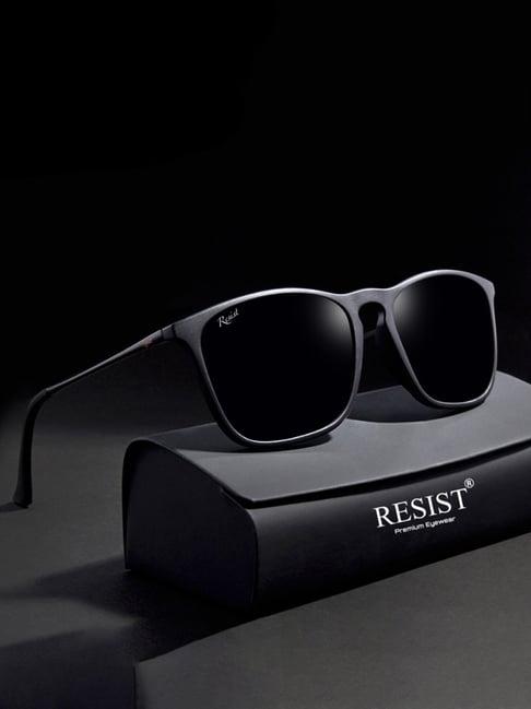 resist eyewear black wayfarer unisex sunglasses