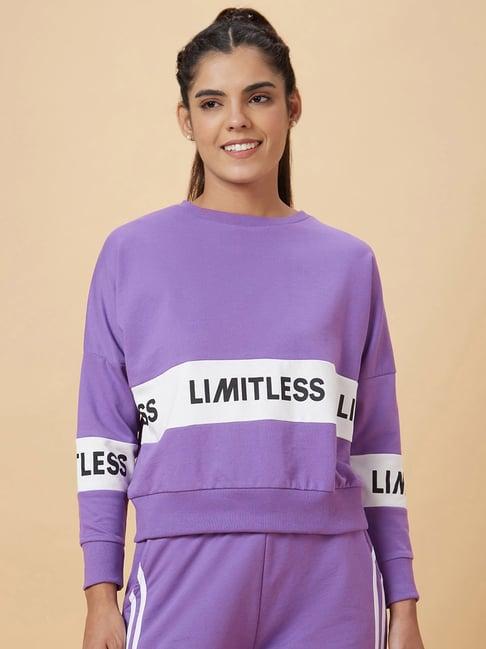 globus purple printed sweatshirt