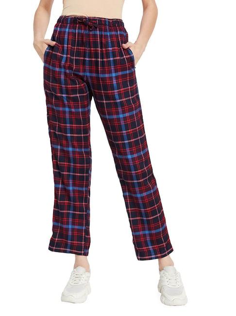 mettle multicolor cotton checks trackpants