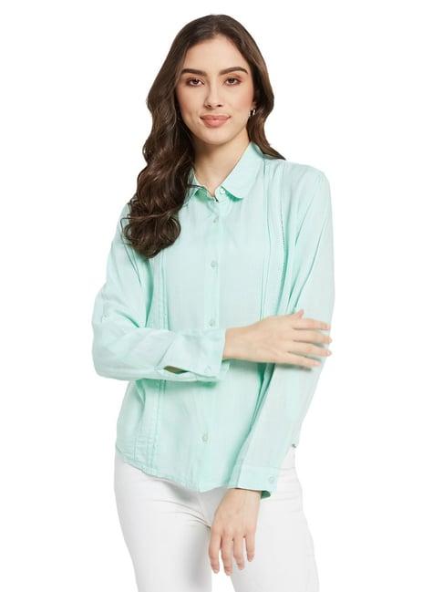 mettle mint cotton shirt