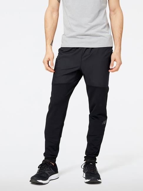 new balance black regular fit sports trackpants