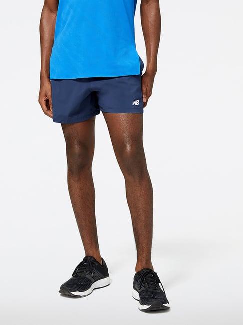 new balance indigo regular fit sports shorts