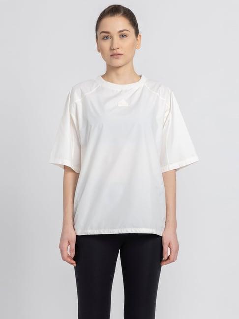 adidas white loose fit t-shirt