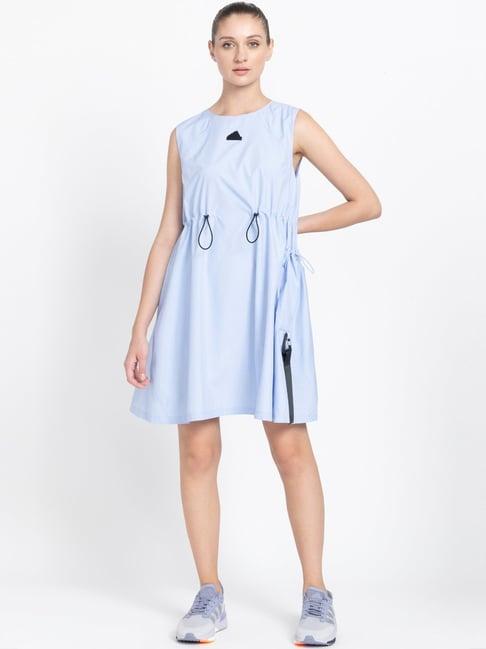 adidas blue a-line dress