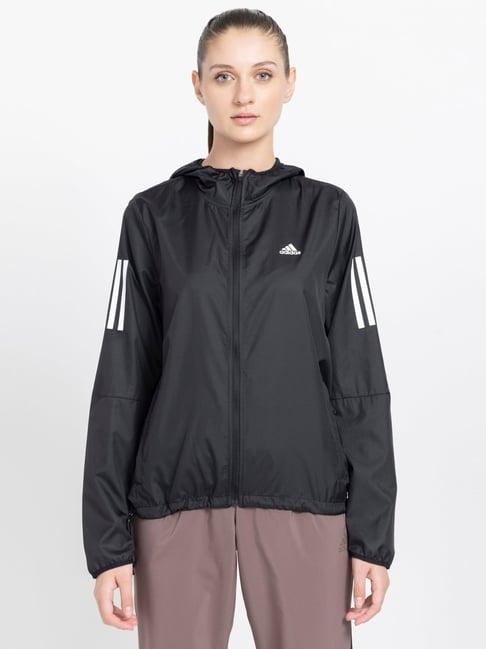 adidas black running jacket