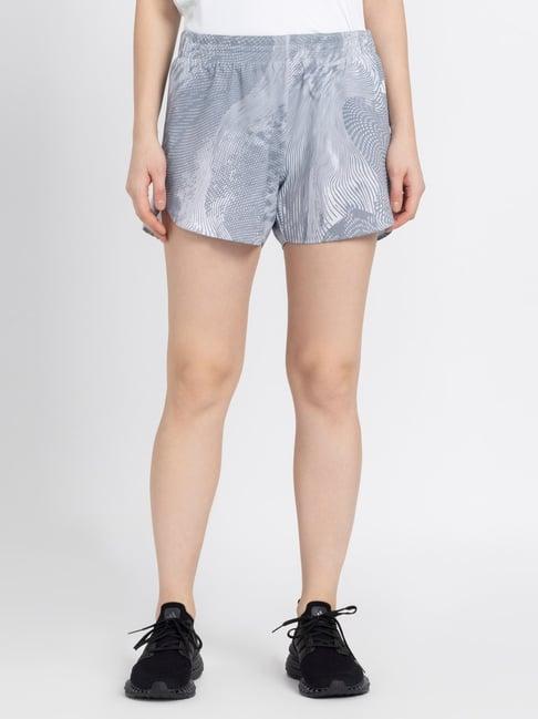 adidas grey printed running shorts