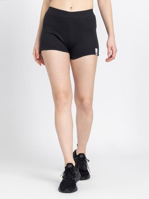 adidas black cotton training shorts