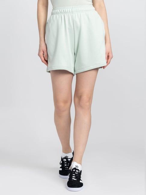 adidas originals mint green cotton shorts