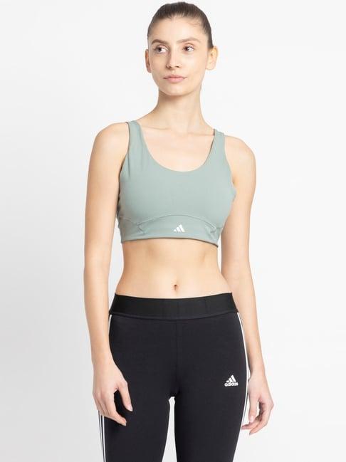 adidas green training bra